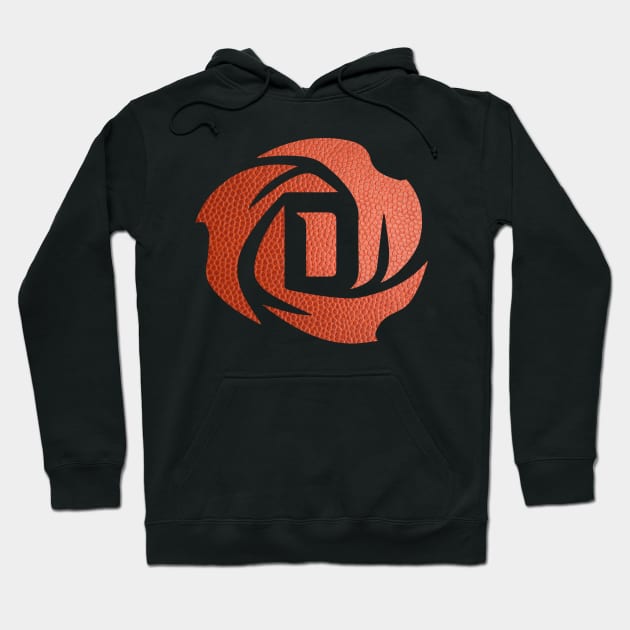 Derrick Rose Logo - Basketball Texture Hoodie by Paul Andrew